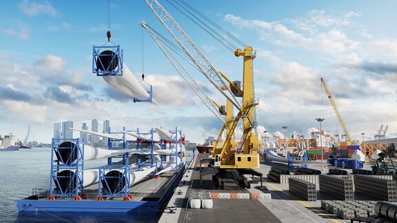 Animatie van breakbulkoverslag in Rotterdam