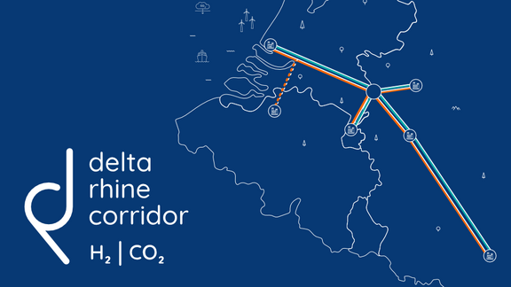 Kaart van de Delta Rijn Corridor