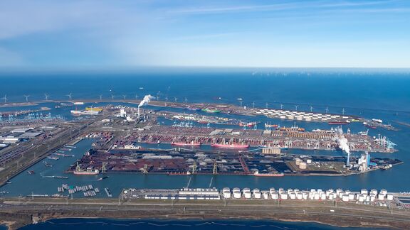 Maasvlakte seen from above land
