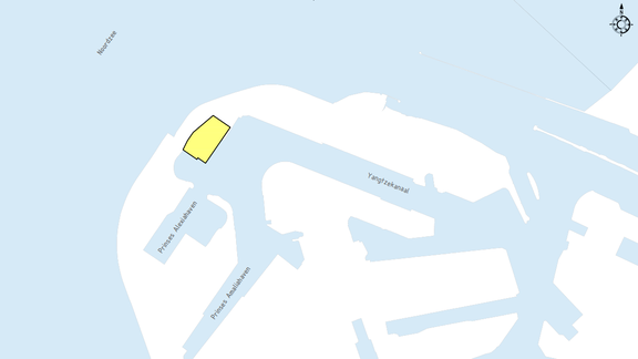 Locatie van de offshore wind terminal