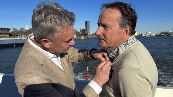 René de Vries en Jan Janse. Foto: Havenbedrijf Rotterdam