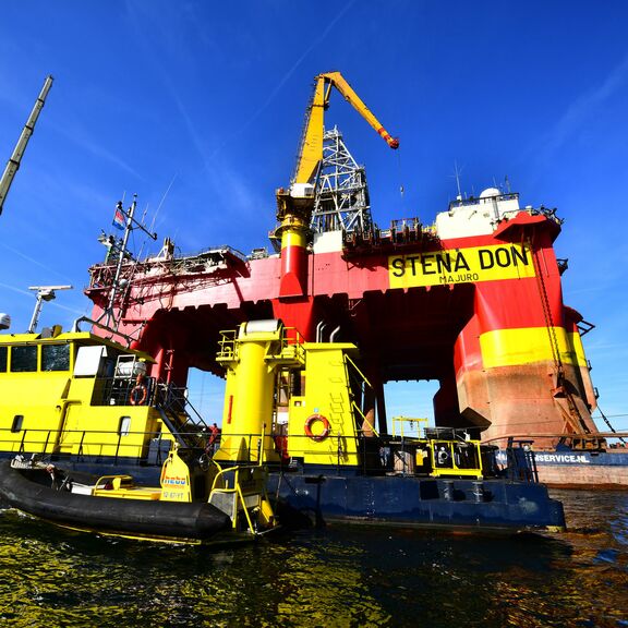 HEBO aan het werk op Maasvlakte 2. Foto Danny Cornelissen