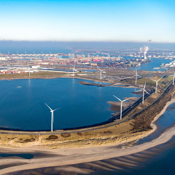 Slufter auf der Maasvlakte 2 aus der Luft fotografiert
