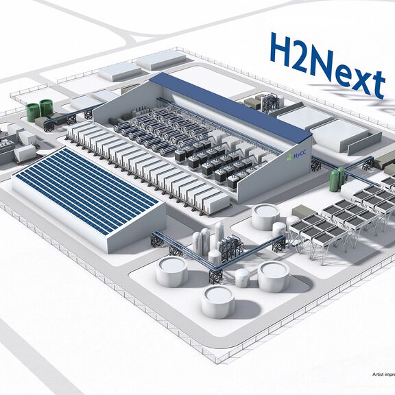 Een artist impression van de H2Next van HyCC
