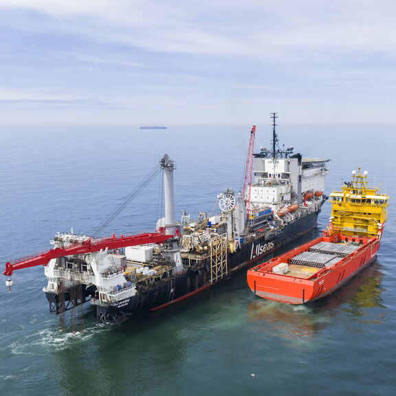 Porthos-Pipelineverlegung auf See