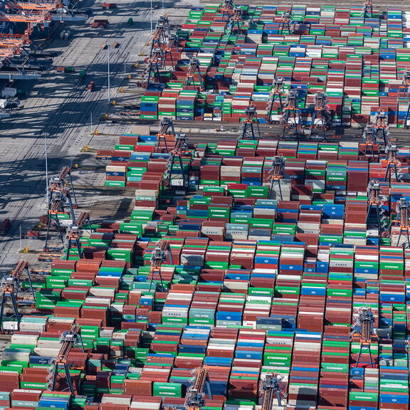 Containers op een terminal