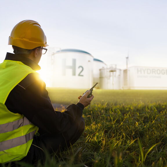 Man kijkt naar waterstof importterminal